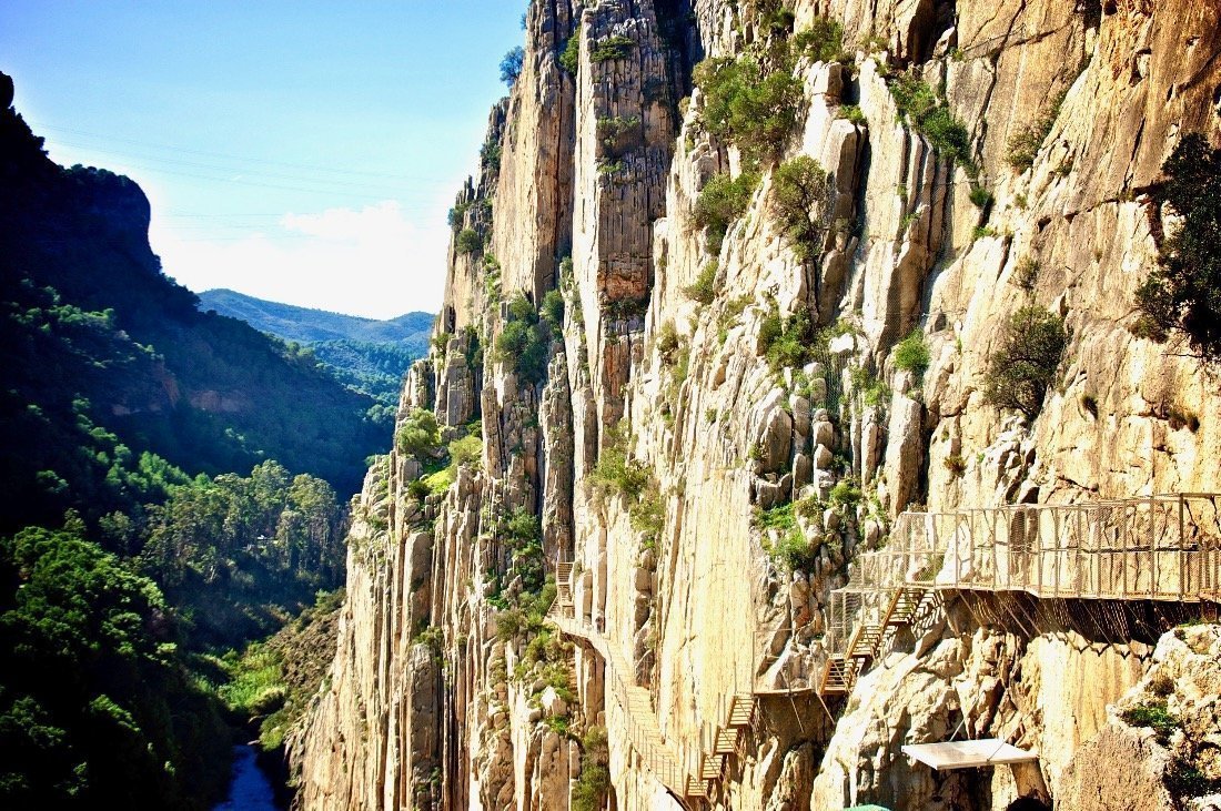 Caminito del Rey wandelpad in de kloof van Malaga