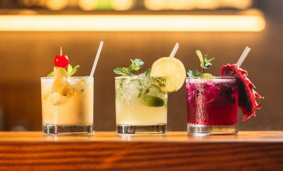 Food and booze and lovely cocktails